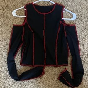 Red and black top